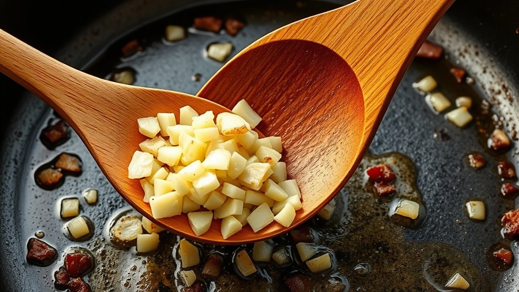 add minced garlic now