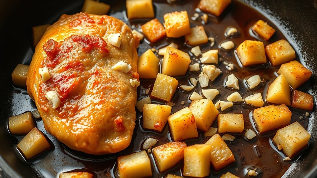 add potatoes and garlic