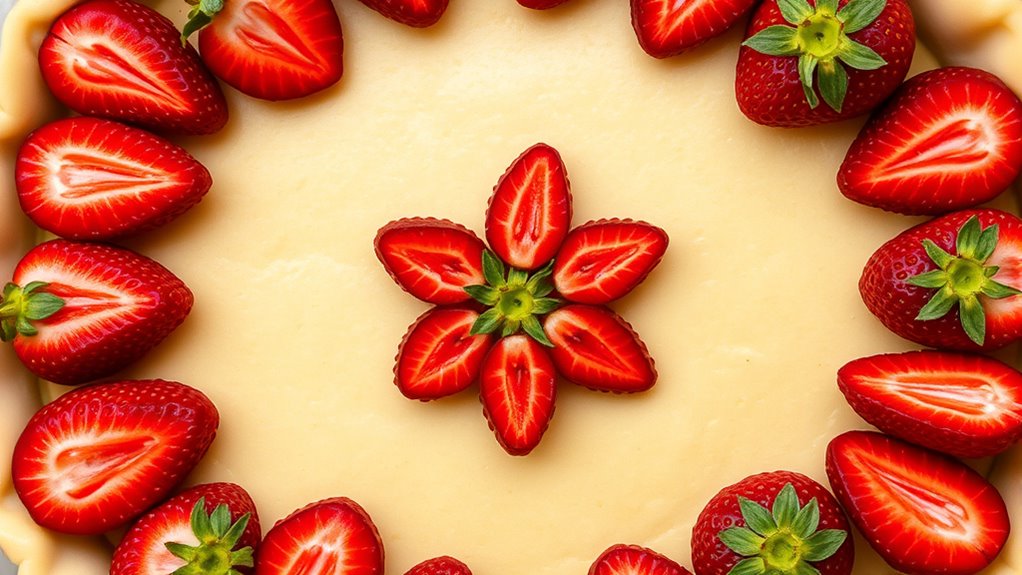 arrange fresh strawberries neatly