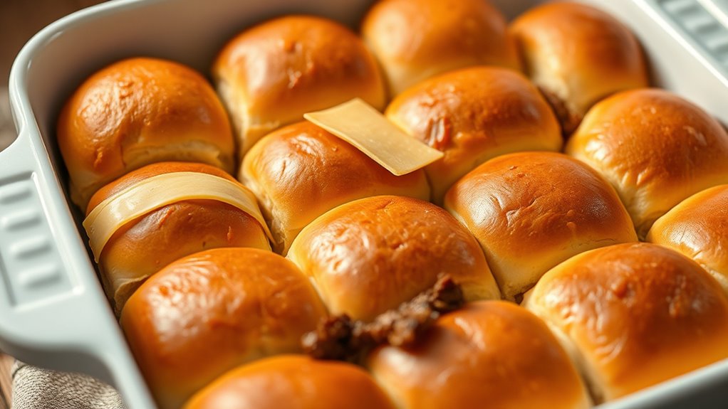 assemble sliders in dish