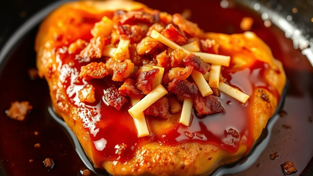 bacon and cheese topping