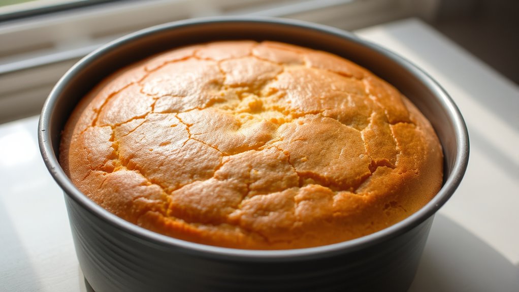 bake cake until finished