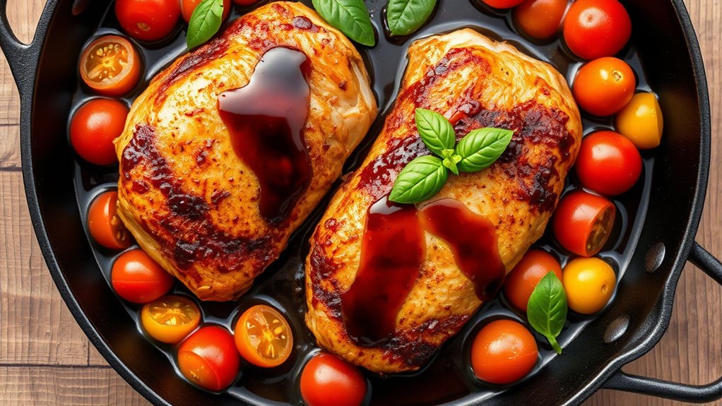 balsamic chicken with tomatoes