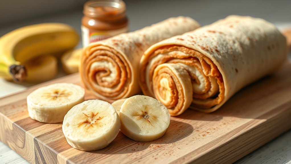 banana and nut butter wrap