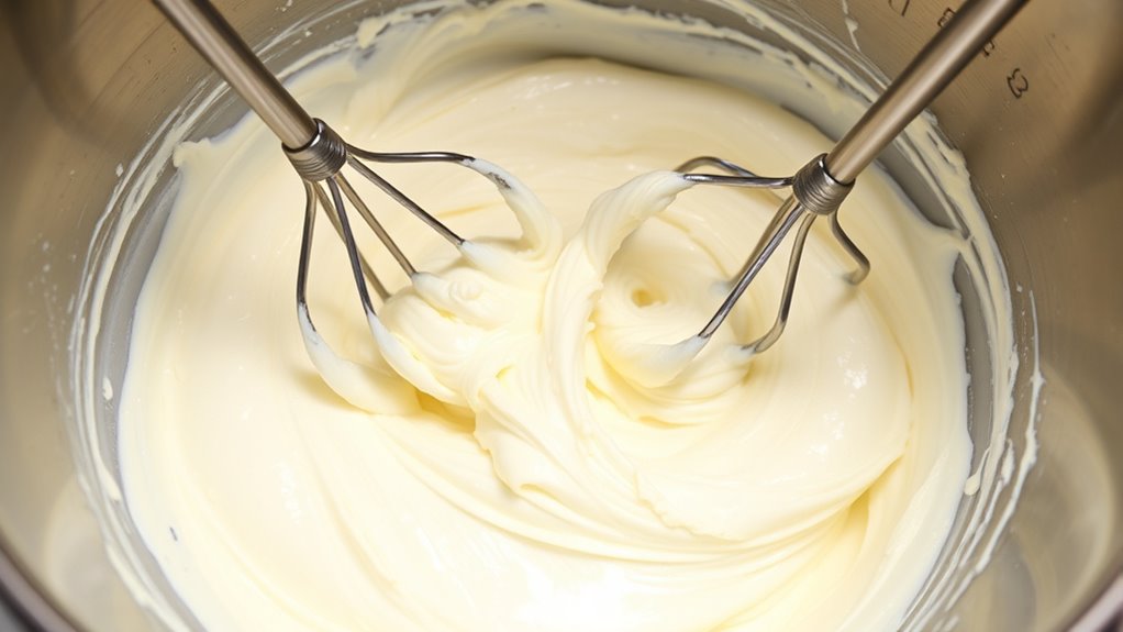 beat cream cheese until smooth