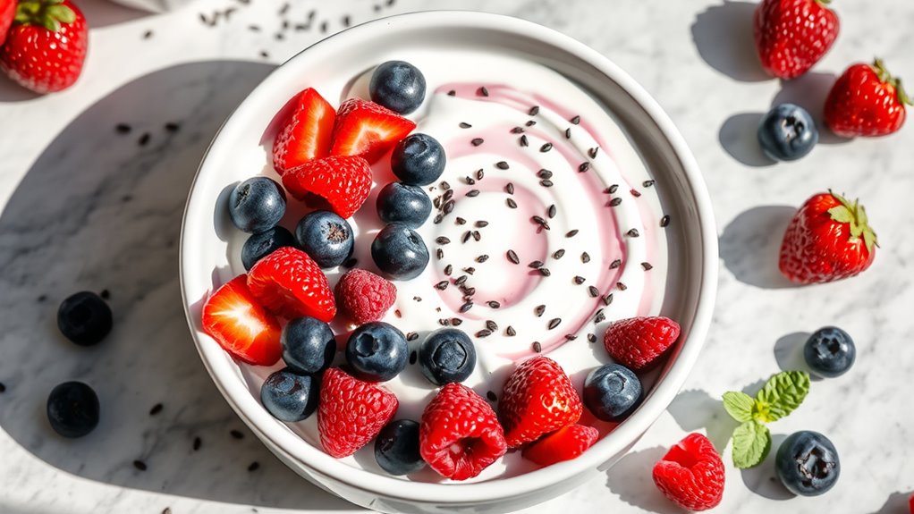 berry chia greek yogurt