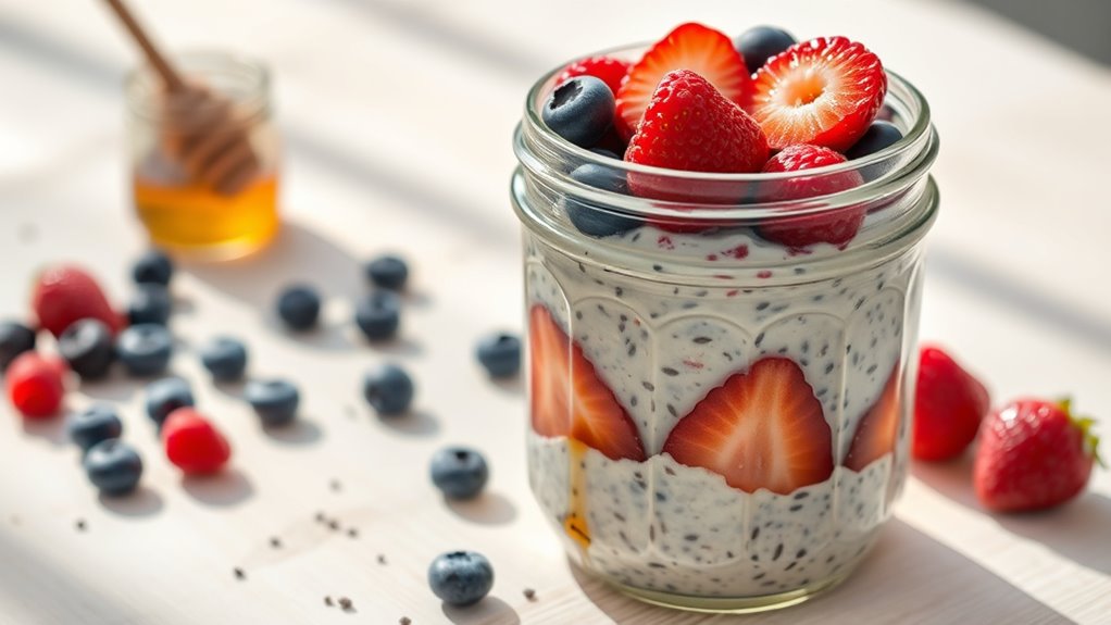 berry chia overnight oats