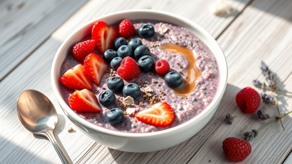 berry infused lavender oats