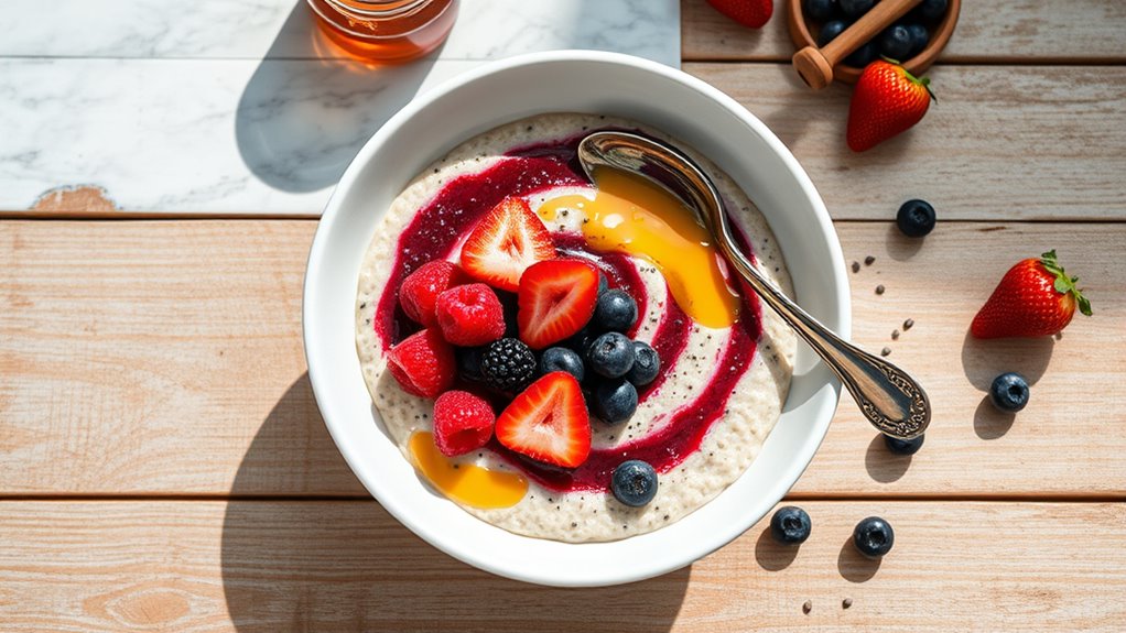 berry packed overnight oats