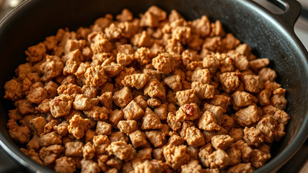 brown beef completely and thoroughly