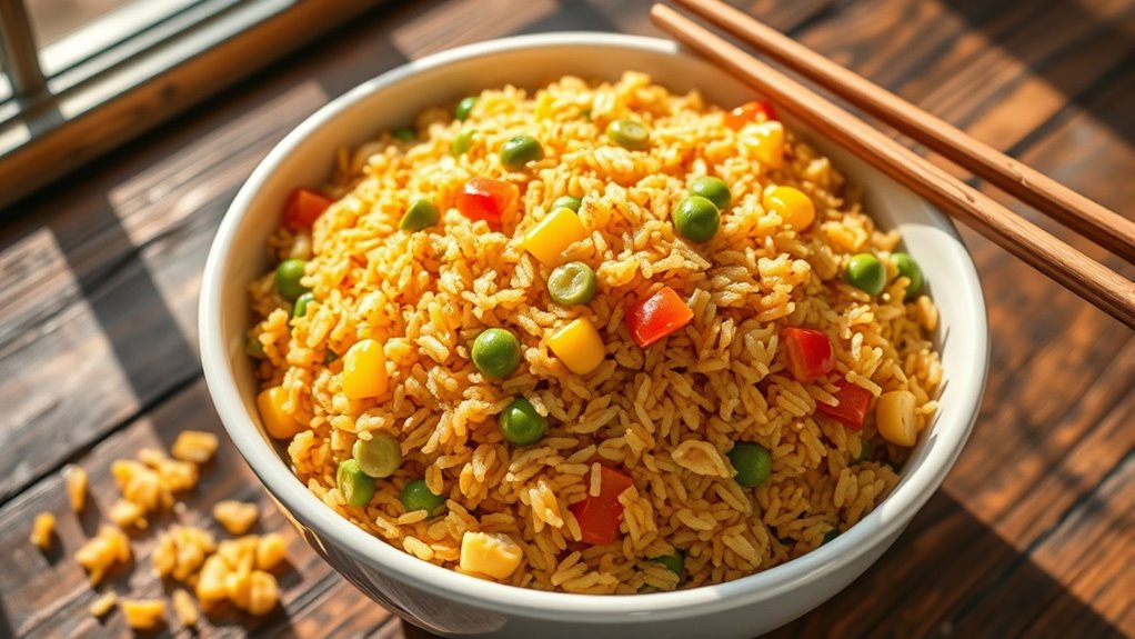 canned vegetable fried rice