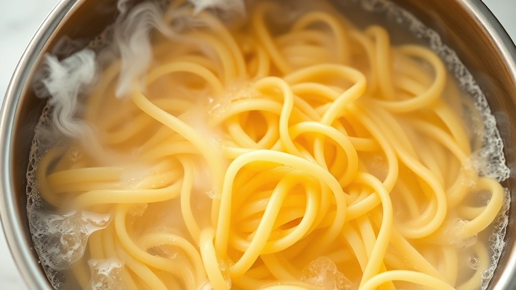 carefully boil egg noodles