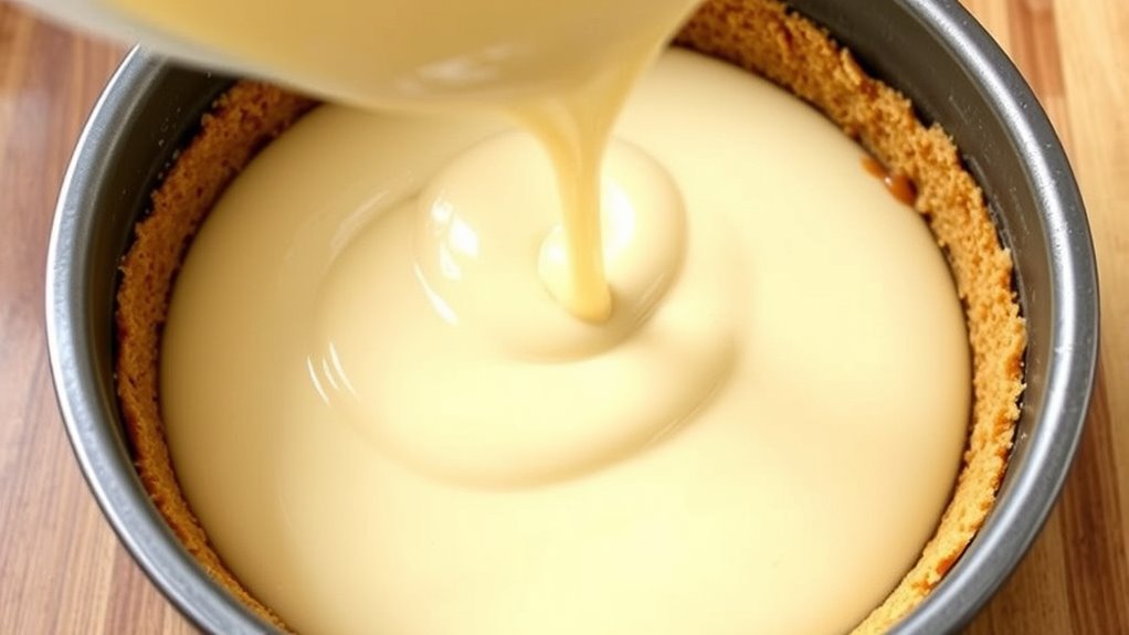 carefully pour the mixture