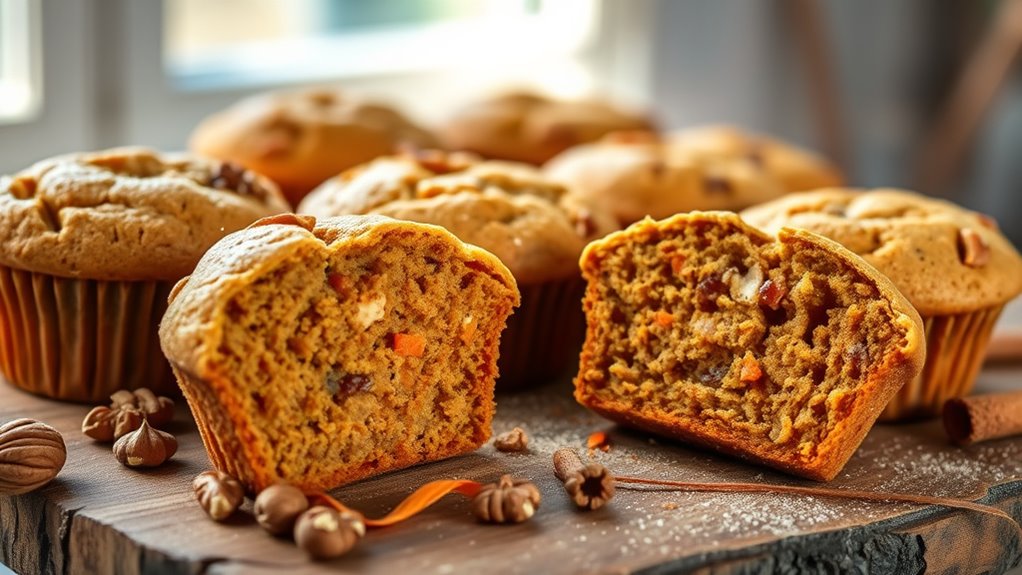 carrot cake inspired breakfast muffins