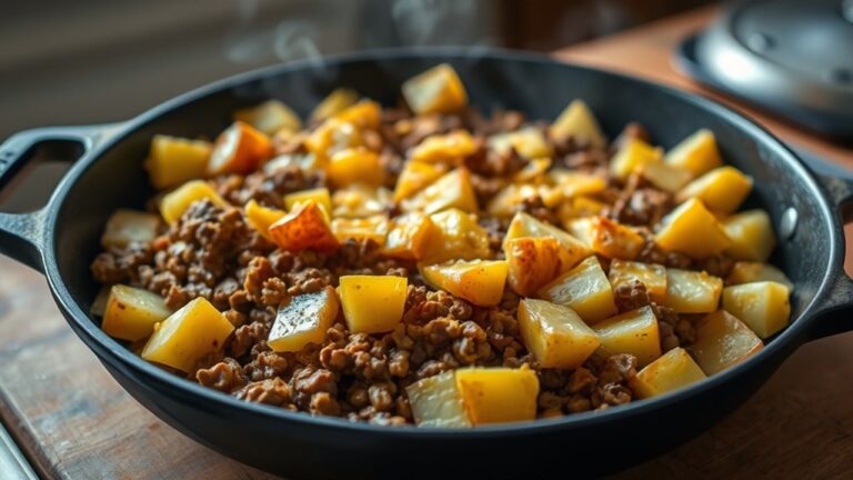 cheesy beef and potatoes