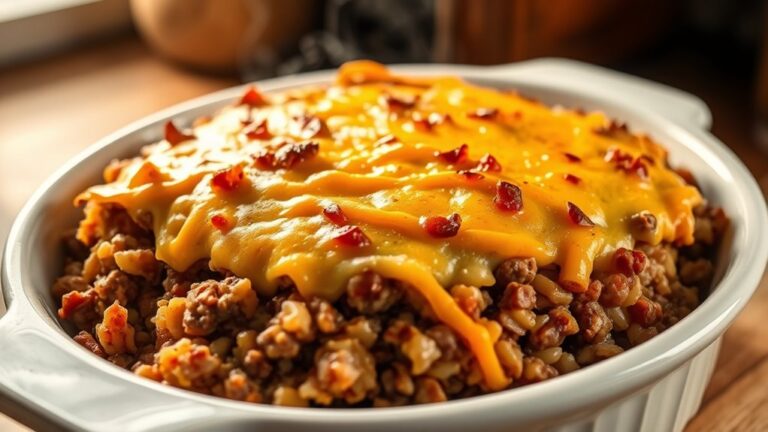 cheesy beef rice casserole