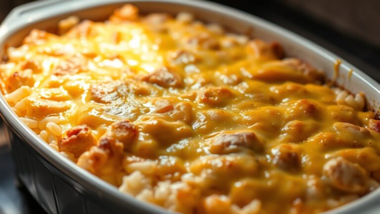 cheesy chicken rice casserole