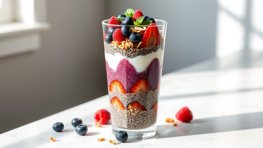 chia pudding breakfast parfaits