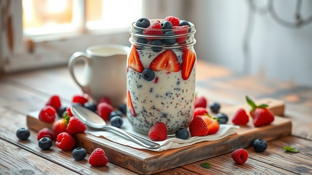 chia seed berry oats