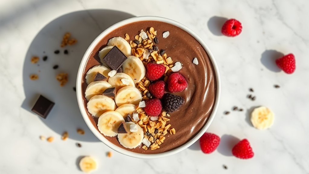 chocolate banana smoothie bowl