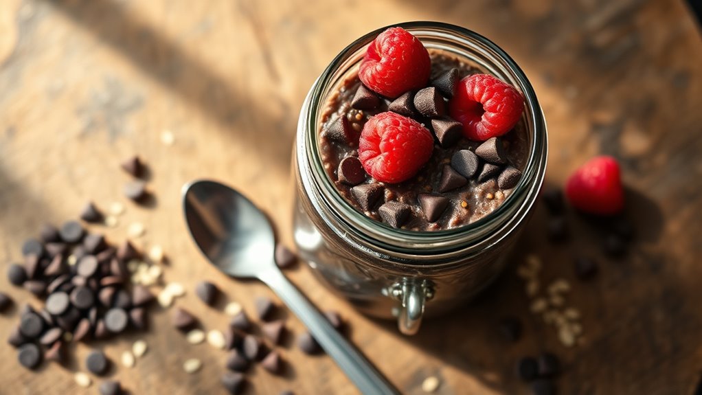 chocolate protein overnight oats