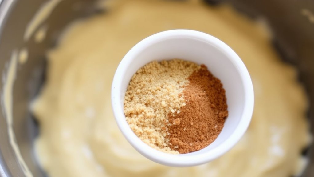cinnamon sugar topping application