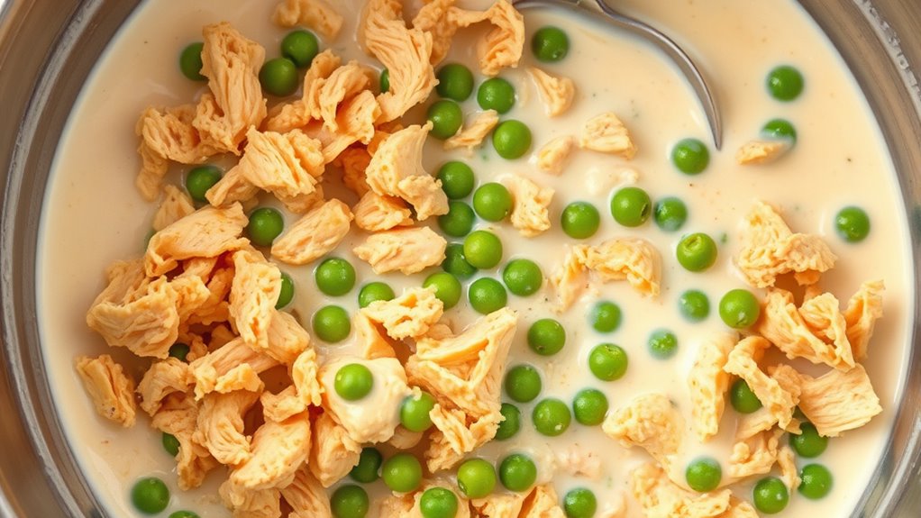 combine chicken with soup