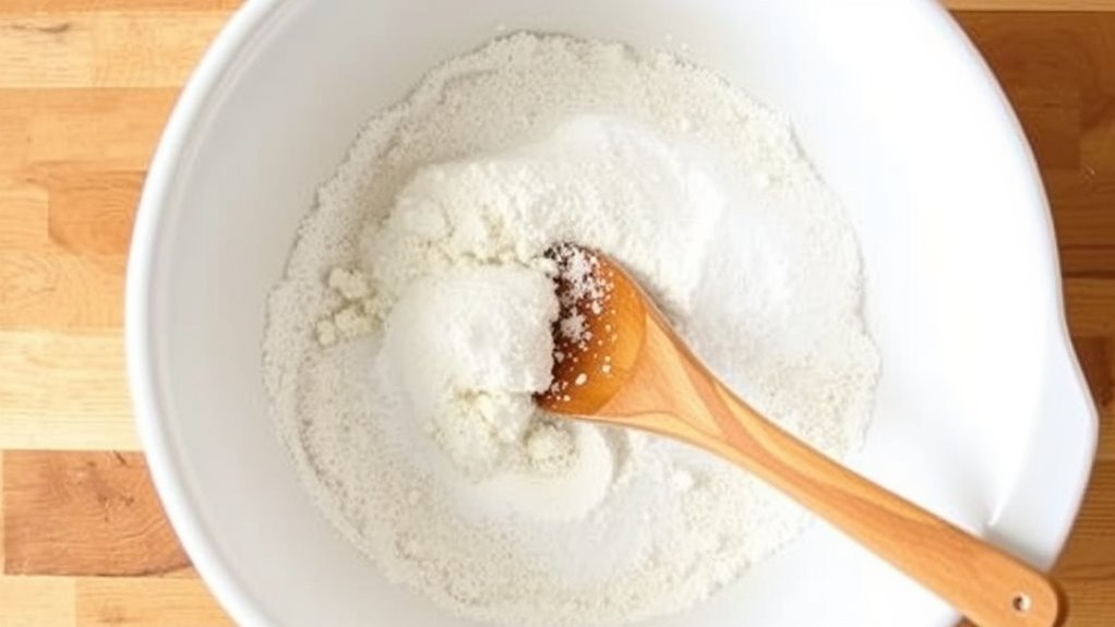 combine dry ingredients thoroughly