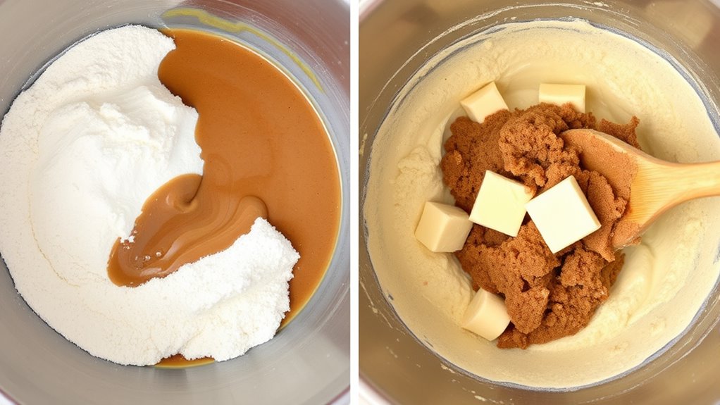 combine flour and milk