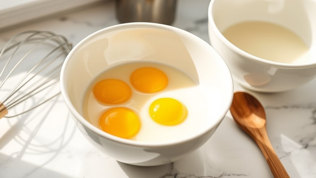 combine wet ingredients separately