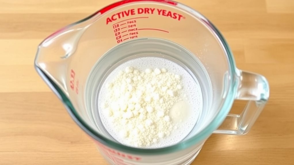 combine yeast and water