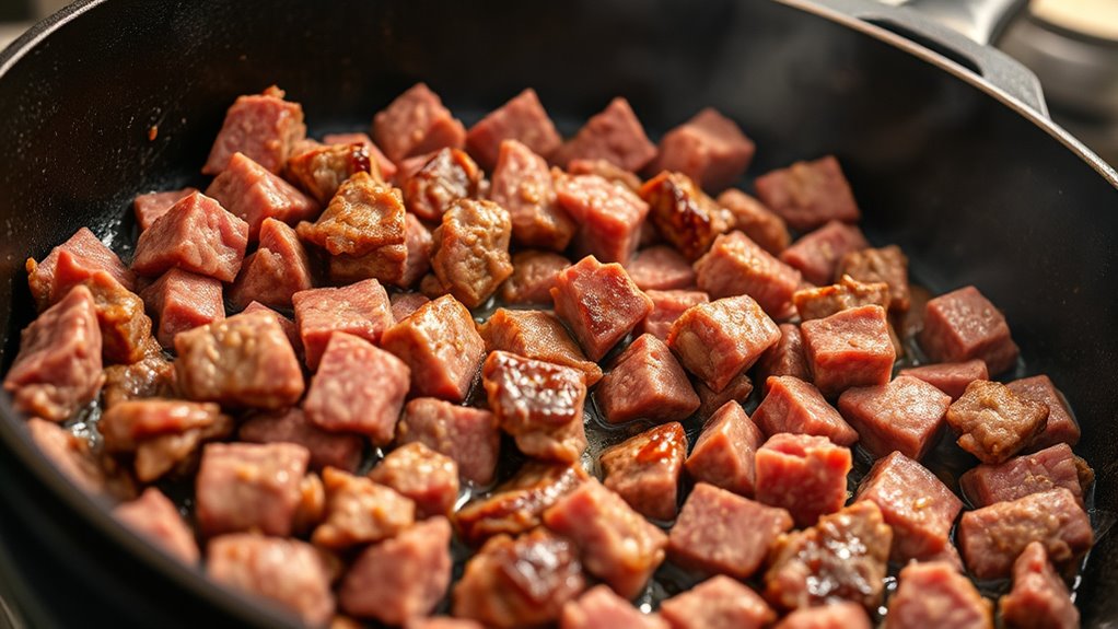 cook ground beef completely