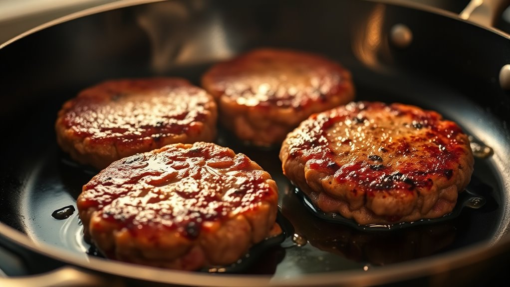 cook patties in skillet