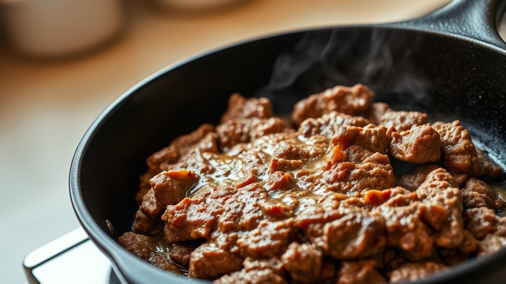 cooked and seasoned meat