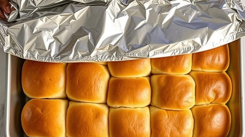 cover dish with foil