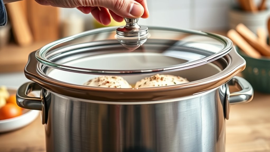 cover the slow cooker