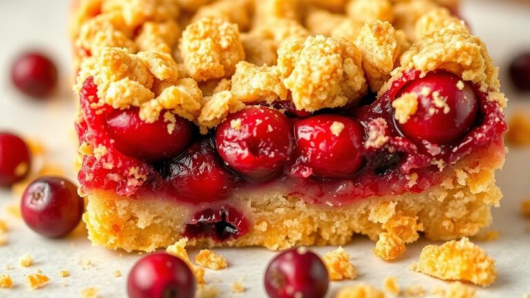 cranberry crumble pie bars