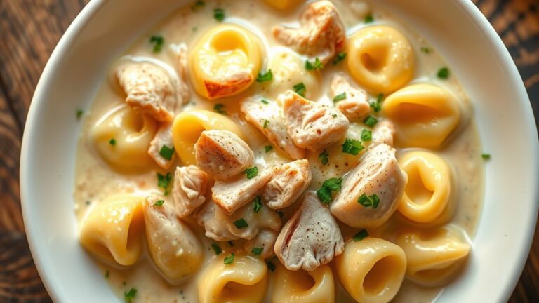 creamy chicken tortellini dish