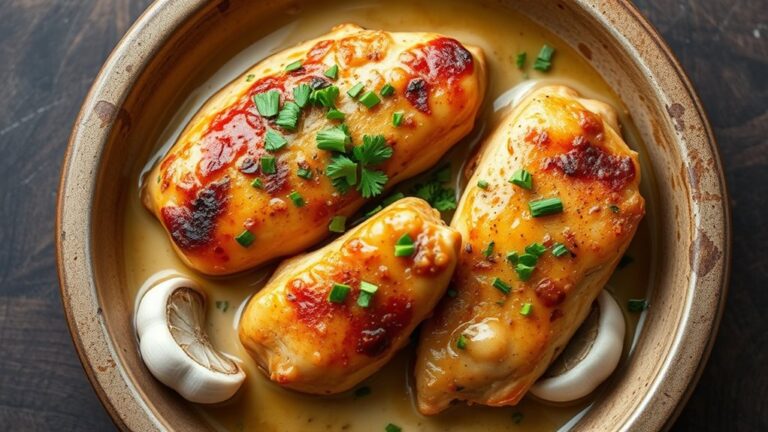 creamy garlic chicken dish