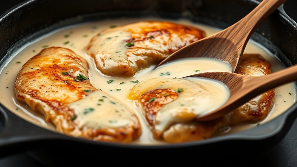 creamy garlic chicken recipe