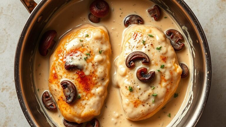 creamy mushroom chicken dish