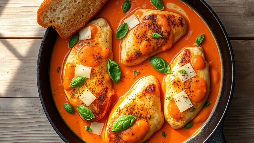 creamy tomato chicken dish