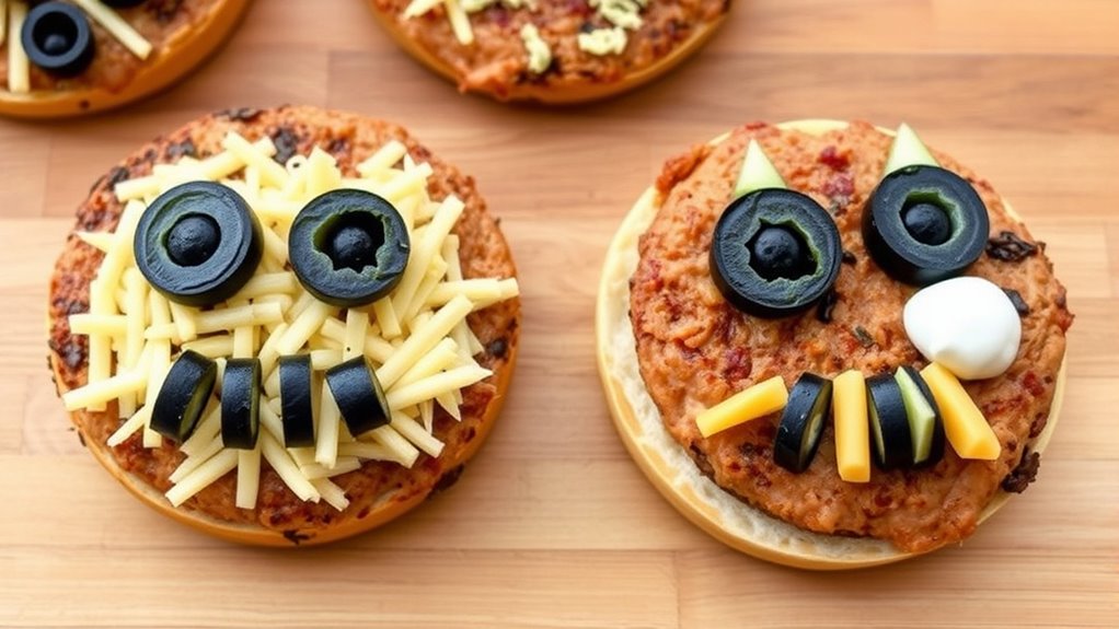 creative monster face assembly