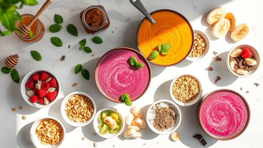 customizable smoothie bowl station