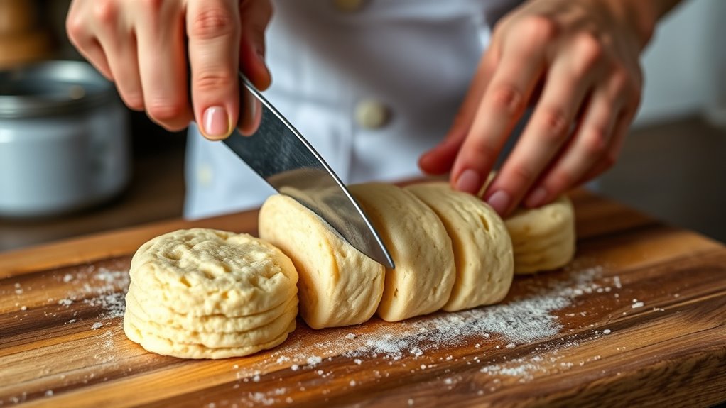 cut biscuits into quarters