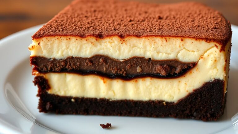 decadent coffee brownie cheesecake