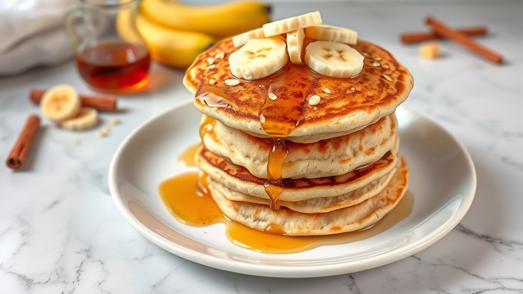 delicious banana protein pancakes