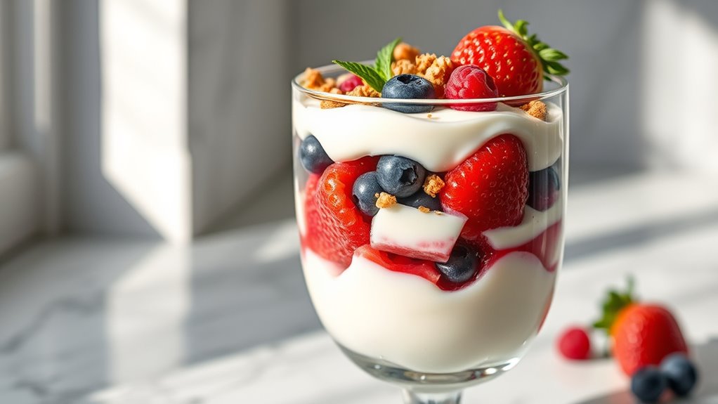 delicious cheesecake yogurt parfait