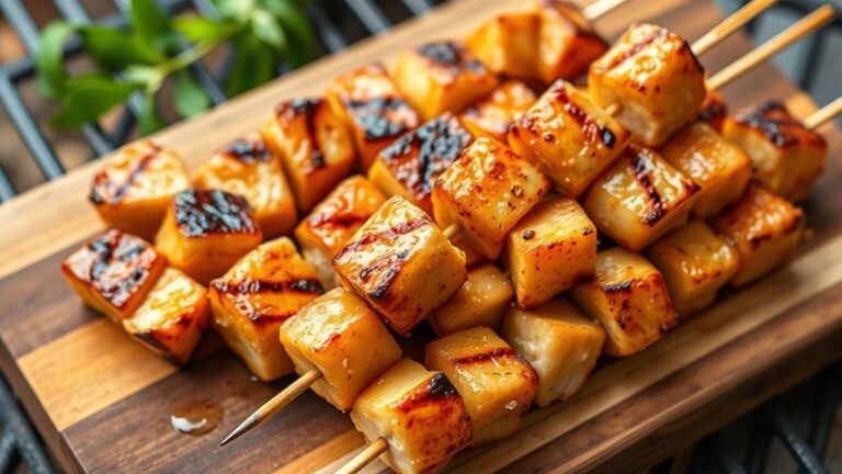 delicious honey chicken skewers