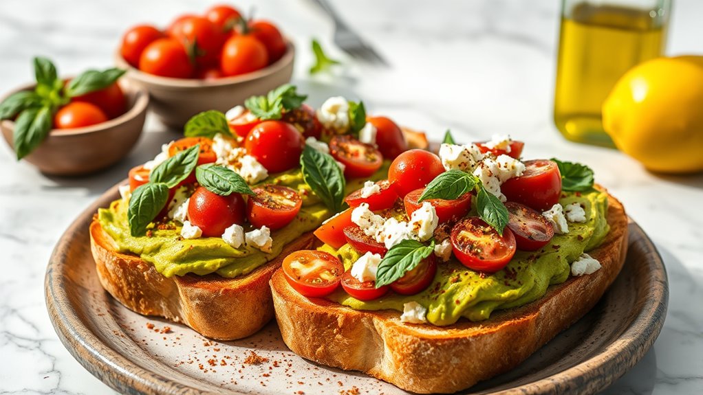 delicious mediterranean avocado toast
